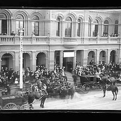 Glass Negative - Acting Governor at Town Hall, Northcote, Victoria, Aug 1895