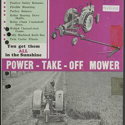Catalogue - H.V. McKay Massey Harris, Sunshine Power-Take-Off-Mower, 1951