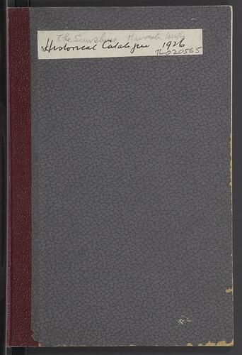 Company History - H.V. McKay 'The Sunshine Harvester Works Historical Catalogue', circa 1926