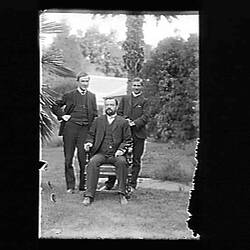 Glass Negative - Thomas Beckett with Sons George & Lawrence, South Yarra, Victoria, Jan 1906