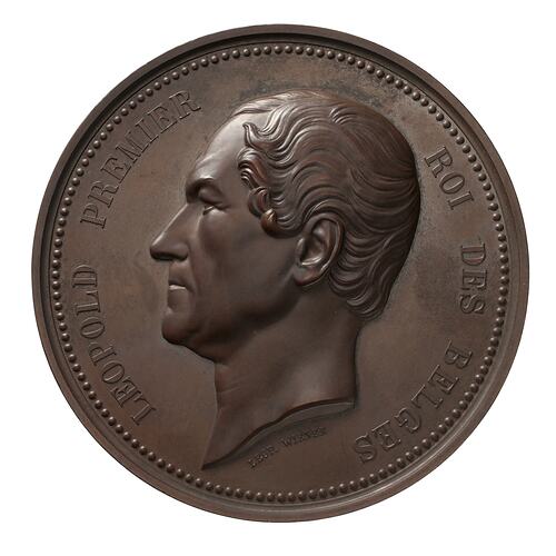 Medal - 25th Anniversary of Belgium, Leopold I, Belgium, 1856