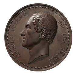 Medal - 25th Anniversary of Belgium, Leopold I, Belgium, 1856