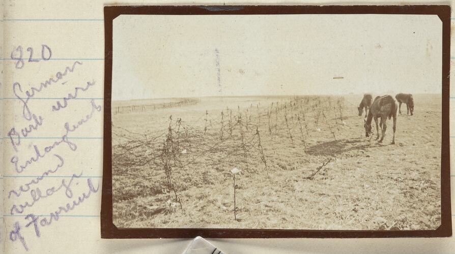German Barbed Wire Around Favreuil, France, Sergeant John Lord, World War I, 1917