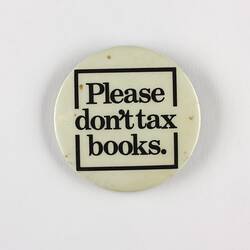 Badge - Please Don't Tax Books