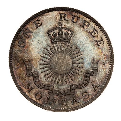 Proof Coin - 1 Rupee, Mombasa, Kenya, 1888