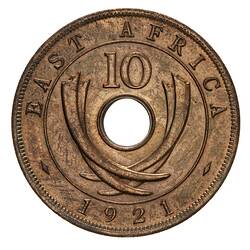 Specimen Coin - 10 Cents, British East Africa, 1921