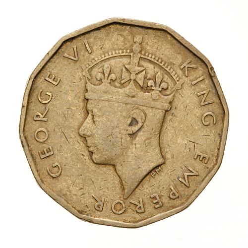 Coin - 3 Pence, Fiji, 1947