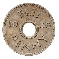 Coin - 1 Penny, Fiji, 1936