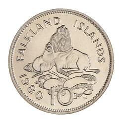 Coin - 10 Pence, Falkland Islands, 1980