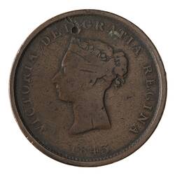 Coin - 1 Penny, New Brunswick, Canada, 1843