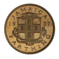 Proof Coin - Farthing, Jamaica, 1937