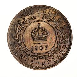 Coin - 1 Cent, Newfoundland, 1907