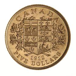 Specimen Coin - 5 Dollars, Canada, 1912
