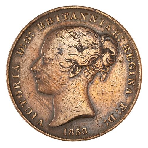 Coin - 1/13 Shilling, Jersey, Channel Islands, 1858