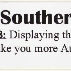 Sticker - 'The Southern Cross', Australians Against Racism & Discrimination