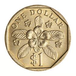 Coin - 1 Dollar, Singapore, 1995