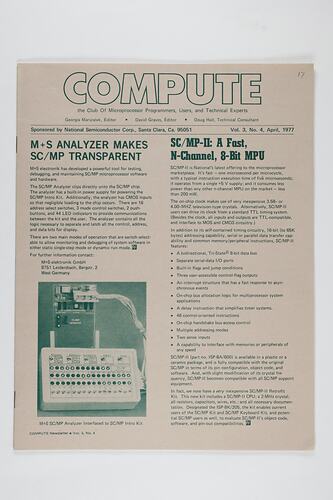 Newsletter - COMPUTE, Vol 3 No 4, Apr 1977
