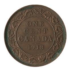 Coin - 1 Cent, Canada, 1918