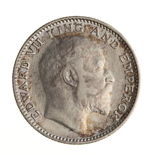 Coin - 1/2 Rupee, India, 1907