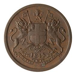 Coin - 1/2 Anna, East India Company, India, 1845