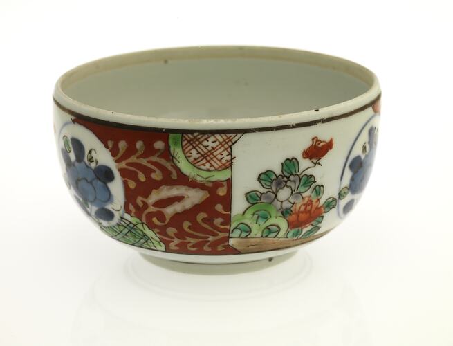 Porcelain bowl with floral design.