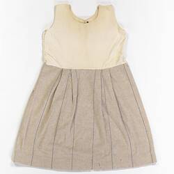 Dress - Pinafore, Cream Wool, circa 1930s