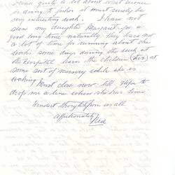 Letter - From Ned to Jessie Macpherson, Mother of Hope Black, Berrigan, New South Wales, 20 Aug 1969