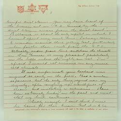 Letter - Leo James Pollard, to Margaret Malval, Thank You & Conditions in Australia, 28 Nov 1944