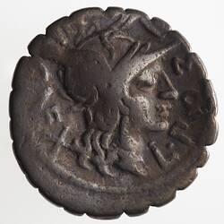 Coin - Denarius, L. LIC., CN. DOM., Ancient Roman Republic, 118 BC