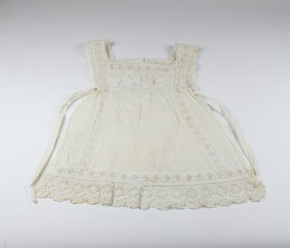Pinafore - White Cotton, 1890s