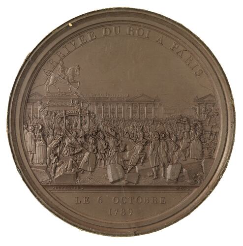 Medal - Arrival of the King in Paris, France, 1789