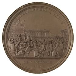 Medal - Arrival of the King in Paris, France, 1789