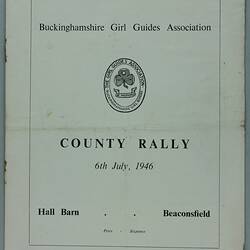 Program - Buckinghamshire Girl Guides Association Rally, Beaconsfield, England, 6 Jul 1946