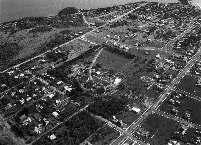 Negative - Aerial View of Mornington, Victoria, 20 Jul 1968