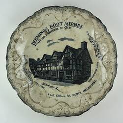 Plate - Leeming's Boot Stores, 'Shakespeare's House',  circa 1885