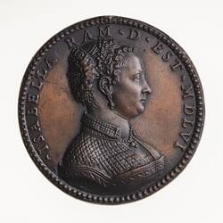 Electrotype Medal Replica - Isabella Rammi d'Este, 1556