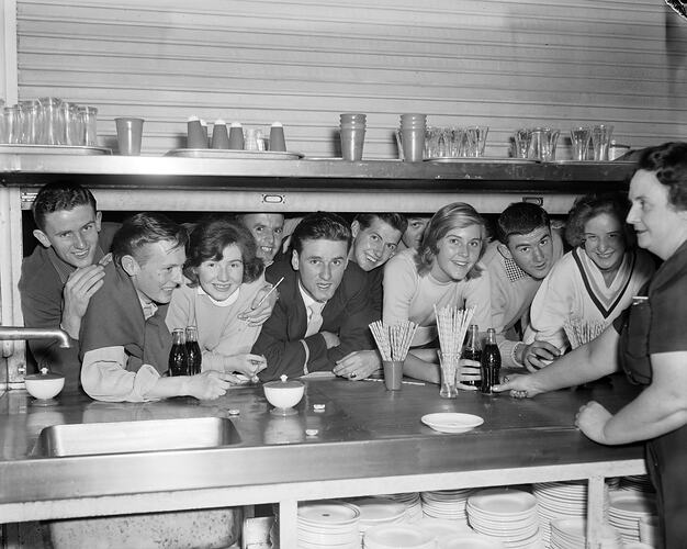 Shell Co, Group at a Dance Social, Victoria, 24 Apr 1959