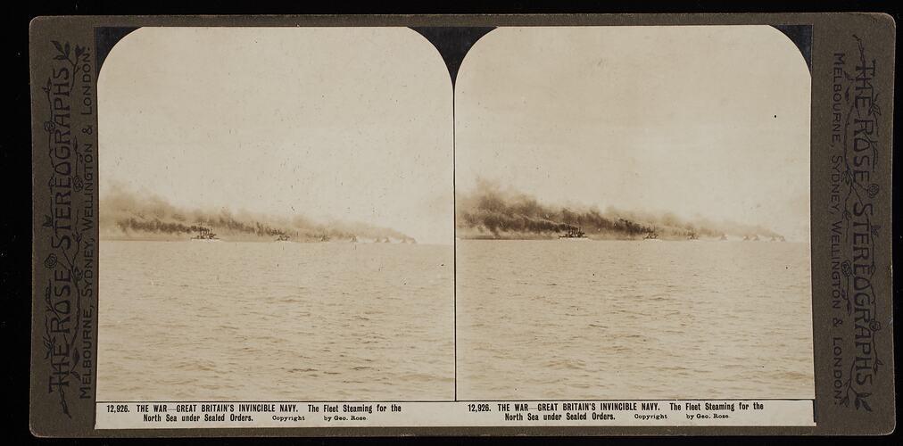 Stereograph - 'Great Britain's Invincible Navy', circa 1914-1918