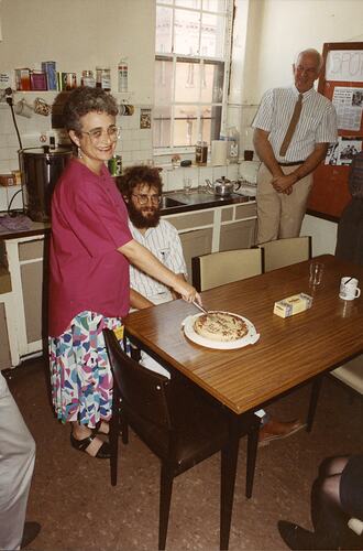 Museum Victoria Staff at Birthday Celebration, March, circa 1987-90