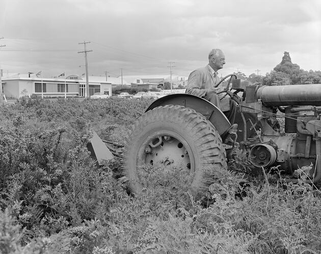 Cromac Ltd, Tractor in the Field, Cheltenham, Victoria, 19 Oct 1959
