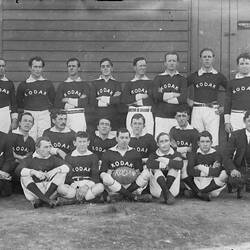 Glass Negative - Kodak Australasia Ltd, Kodak Football Team, Victoria, circa 1911