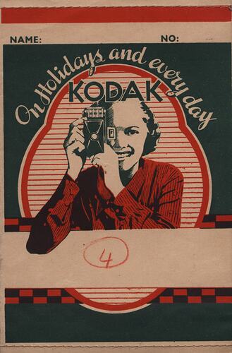 Folder featuring illustration of girl with camera.