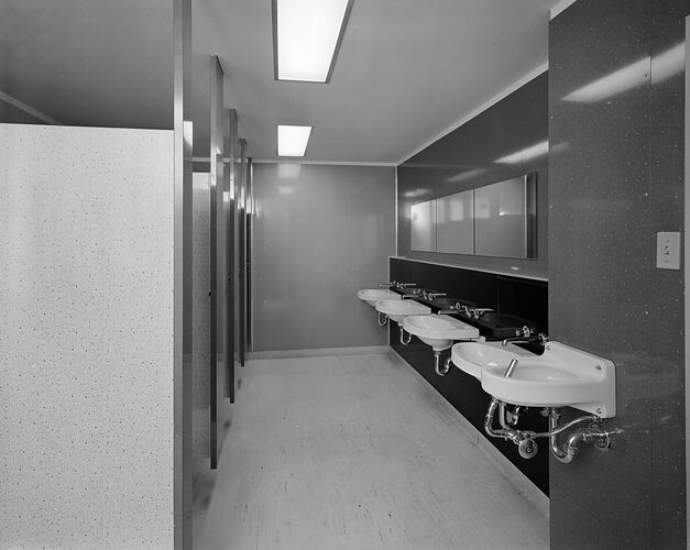 Australian Consolidated Industries, Public Bathroom Interior, Melbourne, 21 Jan 1960
