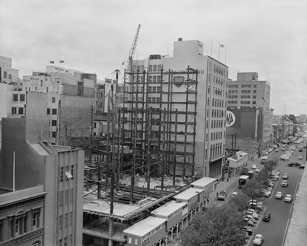 Royal Automobile Club of Victoria, Club Construction Site, Melbourne, 03 Feb 1960