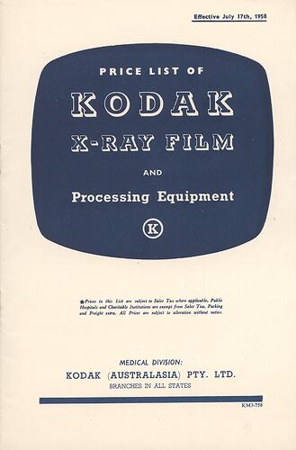 Cover page with printed blue text.