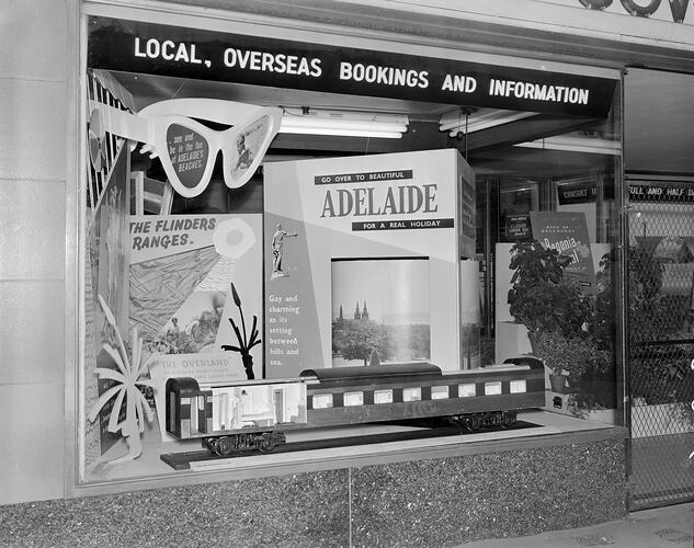 Victorian Government Tourist Bureau, Adelaide Promotional Display, Melbourne, 09 Mar 1960
