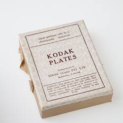 Glass Plates - Kodak Australasia Pty Ltd, 'Kodak Plates', Ordinary, circa 1930s