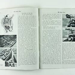 Open booklet showing pages 2 and 3 with photos and text.