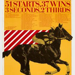 Poster - National Museum of Victoria, Phar Lap 51 Starts, 37 Wins, 1980