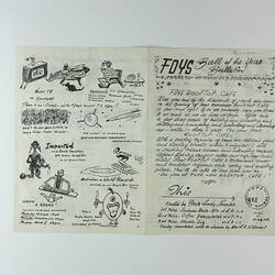 Newsletter - Foys 'Ball of the Year Bulletin', Melbourne, circa 1958